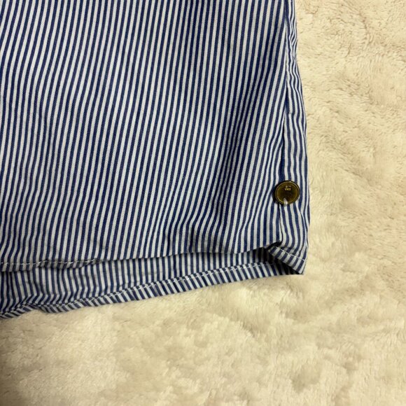 Scotch and Soda Womens Button‎ Down Blouse Size M Nautical Blue Striped Sailor - Picture 5 of 14